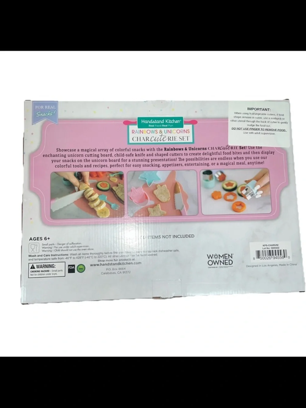 Handstand Kitchen Rainbows & Unicorns Charcuterie Set 6+ With Adult Supervision